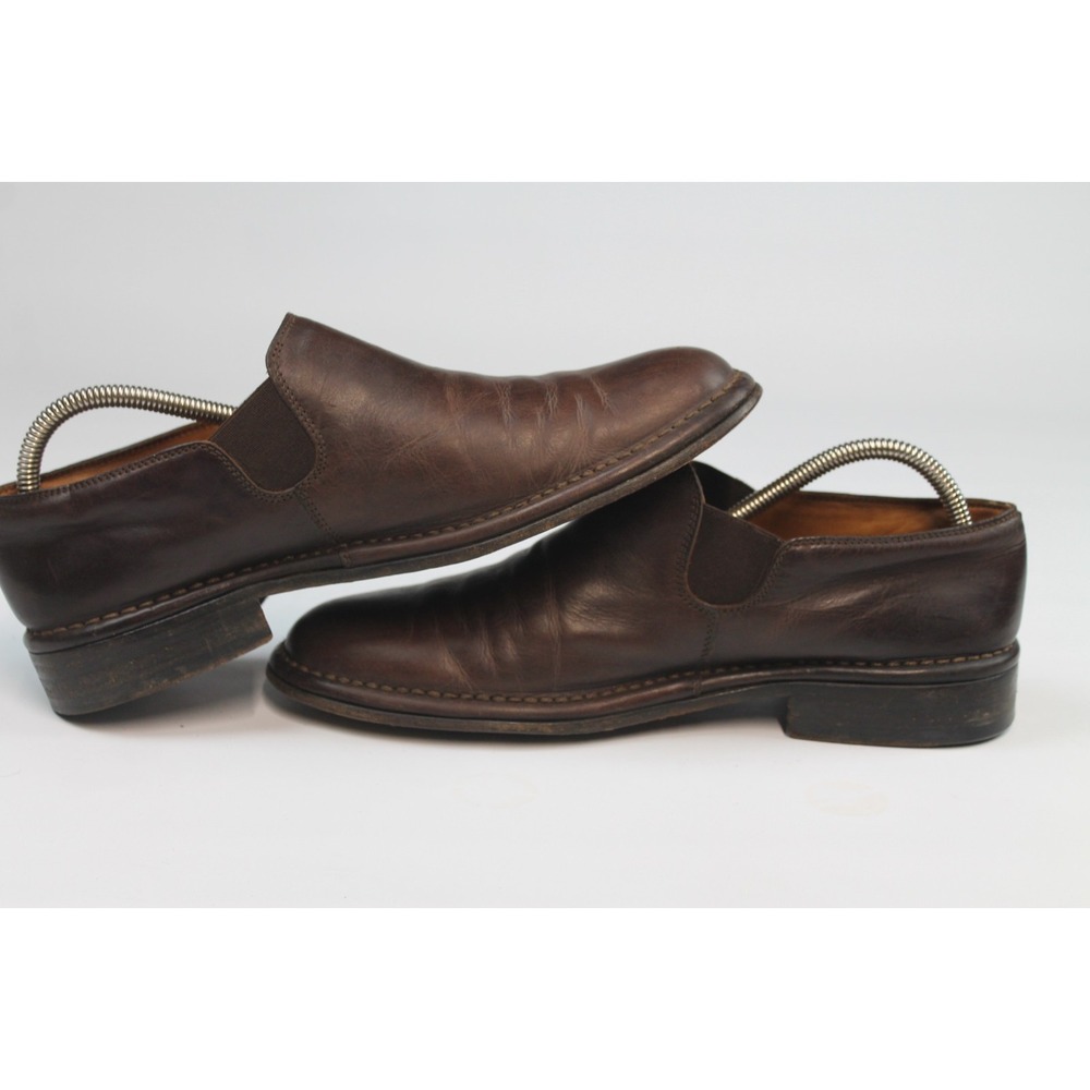 John Varvatos Size US 10 Brown Leather Loafers Slip On Made In Italy - Picture 6 of 9